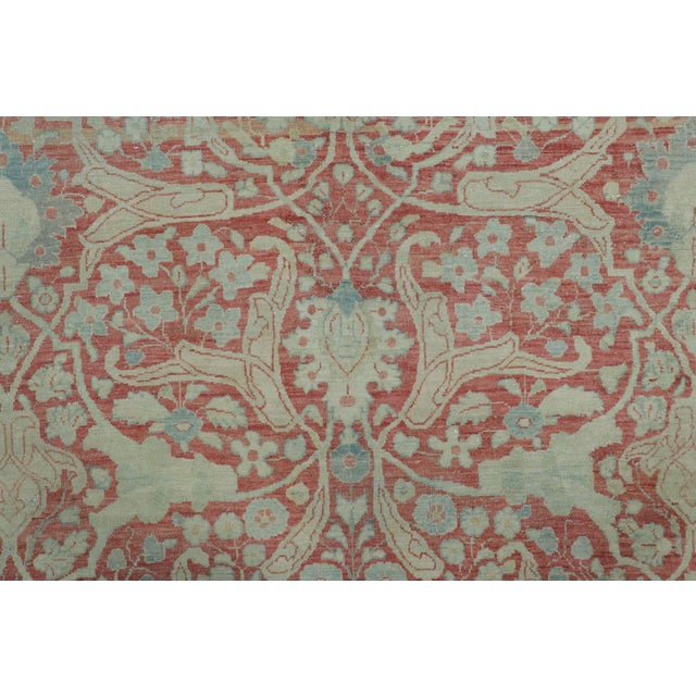 Traditional Antique Persian Tabriz Rug With Floral Patterns in Red and Blue Tones - Rug & Kilim For Sale - Image 3 of 7
