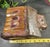 2006 Signed Jay L. Tschudy One of a Kind (Ooak) Southwestern Brutalist Metal & Slumped Glass Cabin House Sculpture - 13.6lbs For Sale - Image 9 of 12