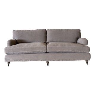 Marion Linen Slipcovered Sofa – Fawn Belgian Linen For Sale