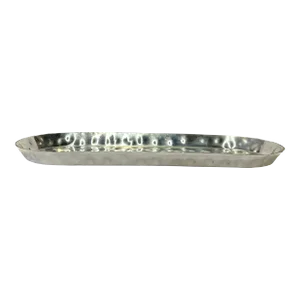 Artistic Hand Punch Marks Stainless Steel Display Oval Rectangular Plate