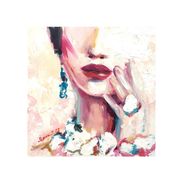 Figurative Original Portrait Woman Figurative Original Painting by Valeriya Serova For Sale - Image 3 of 7