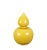 2010s Yellow Bottle Gourd Shape Vase For Sale - Image 5 of 5