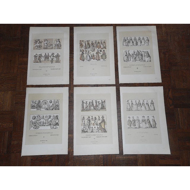 Antique 19th Century Lithographs-Women-Folio Size - Set of 6 For Sale In Cincinnati - Image 6 of 7