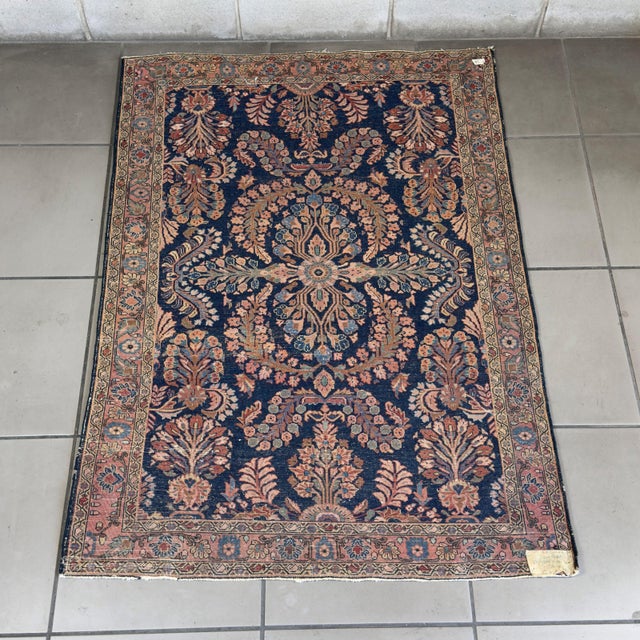 Sauruk Floral Medallion Rug by Ignoto for Ignoto For Sale - Image 3 of 11