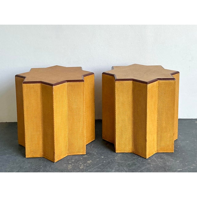 Vintage Star Shaped Molded Resin Side Tables . A Pair For Sale In West Palm - Image 6 of 12