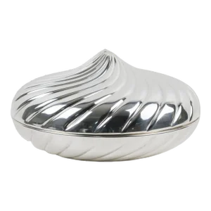 Egidio Broggi Milano, Oversized Silver Plate Swirled Box
