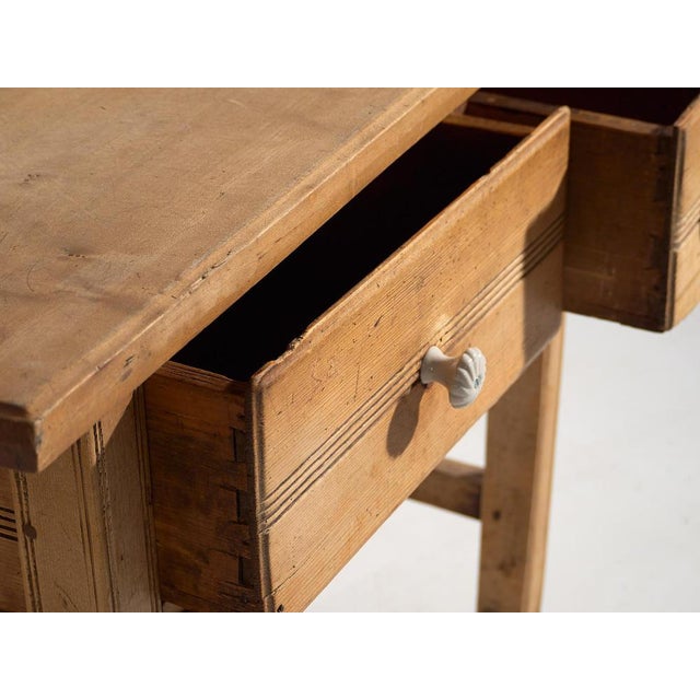 Wood Oak Kitchen Table, 1920s For Sale - Image 7 of 15