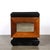 Mid-Century Modernist Shadowbox Mirrored Front Walnut & Black Lacquer End Table For Sale - Image 4 of 15