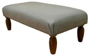 French Long Foot Stool in Leather, 1920