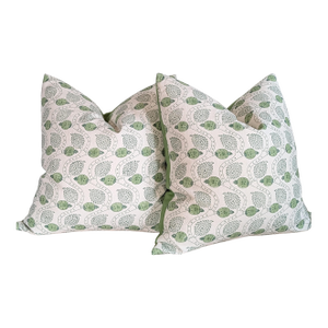 Colefax & Fowler 22" Ashmead Pillows in Leaf