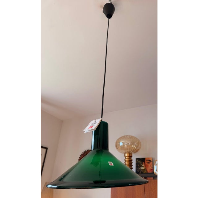 Modern Green P&T Pendant Lamp by Michael Bang for Holmegaard, 1970s For Sale - Image 3 of 12