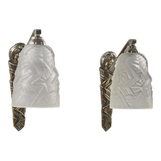 A Pair of French Art Deco Wall Sconces by Charles Schneider 1920s France - 2 Pairs Available For Sale