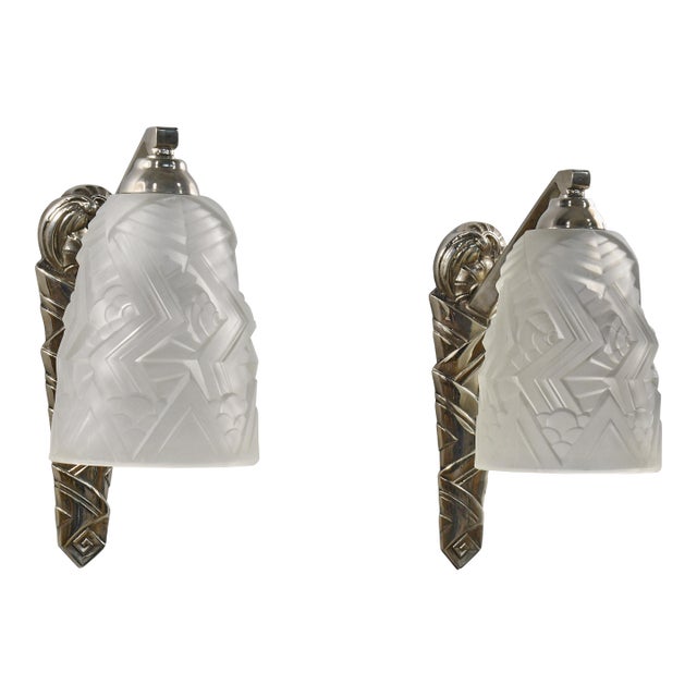 A Pair of French Art Deco Wall Sconces by Charles Schneider 1920s France - 2 Pairs Available For Sale