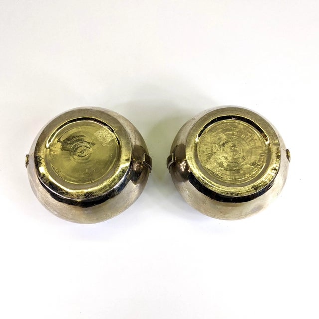 19th Century White Brass Hand Warmers - a Pair For Sale In San Francisco - Image 6 of 10