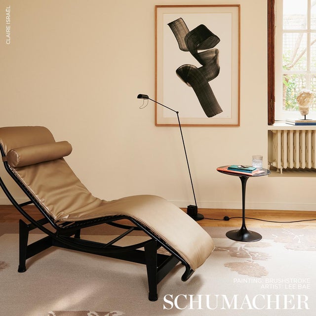 Schumacher Schumacher Metallic Vegan Leather Outdoor Fabric In Dune For Sale - Image 4 of 5