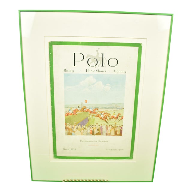 Polo Magazine Cover March, 1934 W/ the Grand National at Aintree by Paul Brown For Sale