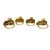 Vintage Pumpkin Napkin Ring Holders - Autumn / Thanksgiving Decor - 4 Solid Brass For Sale - Image 4 of 4