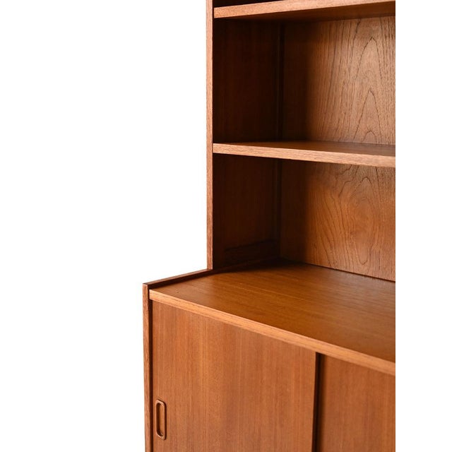 Wood Vintage Scandinavian Teak Bookcase with Exposed Joints, 1960s For Sale - Image 7 of 9