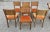 Art Deco Orange Fabric Chairs, Set of 6 For Sale - Image 4 of 7