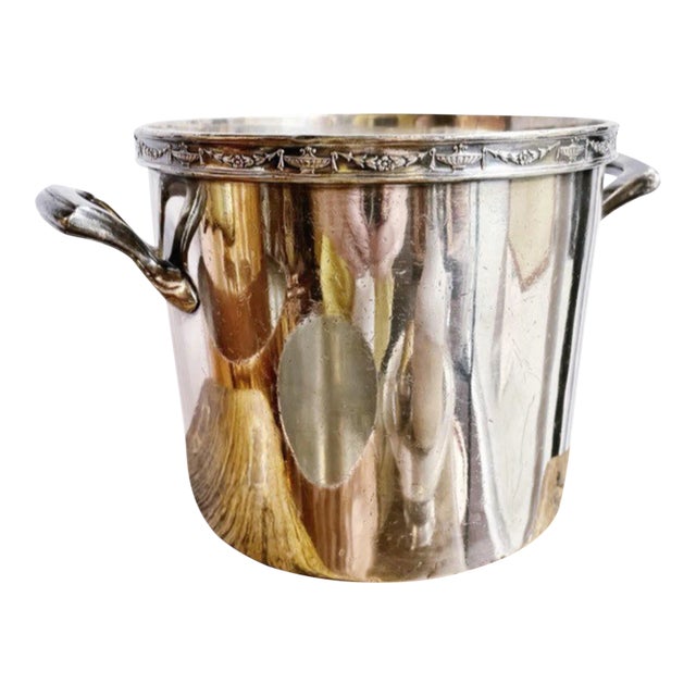 1929 Silver Plated Ice or Champagne Bucket From the Hotel Statler For Sale