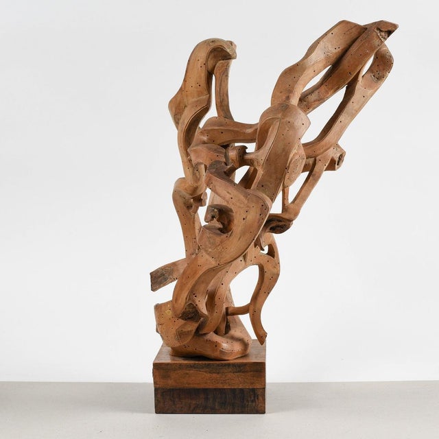 Stylized Wooden Sculpture by Luigi Balducci, 1970 For Sale - Image 9 of 18
