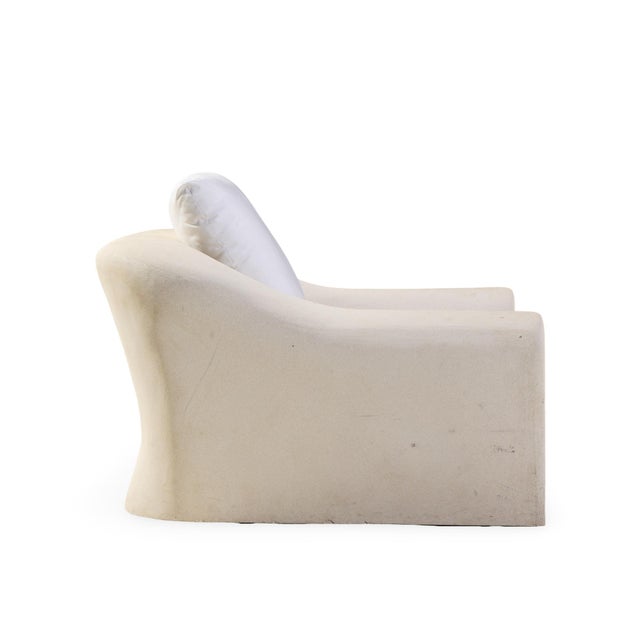 Beige Michael Taylor Jennifer Mid Century Stone Fiberglass Lounge Chair For Sale - Image 8 of 9