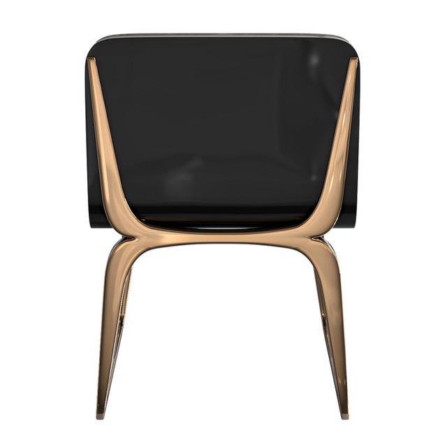 "Safari Xlix" Chair With Bronze, Stainless Steel, Tailor Made Leather For Sale In Los Angeles - Image 6 of 9