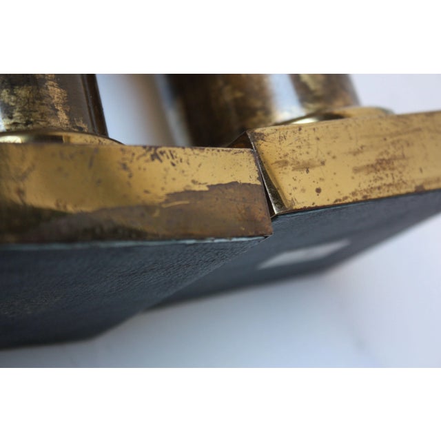 Enrique Garcel Lacquer, Resin and Brass Candlesticks - A Pair For Sale - Image 10 of 11