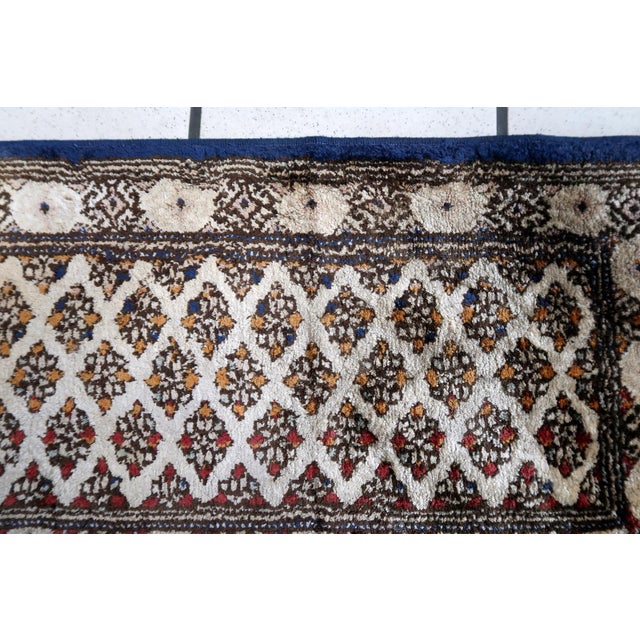 1950s, Vintage Turkish Sivas Silk Mat 0.9' X 2.1' For Sale In New York - Image 6 of 8