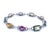 Late 20th Century Lovely Diamond Multicolor Gems 18k White Gold Bracelet For Sale - Image 5 of 5
