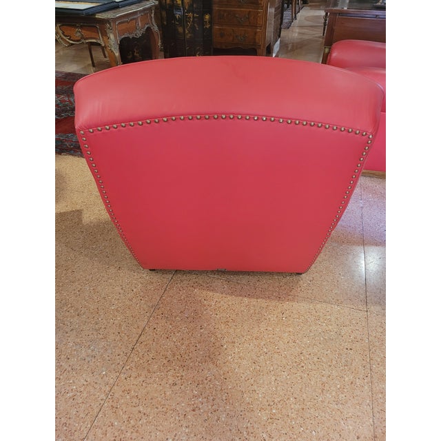 Red Armchairs from Poltrona Frau Italia, 1970s, Set of 2 For Sale - Image 8 of 12