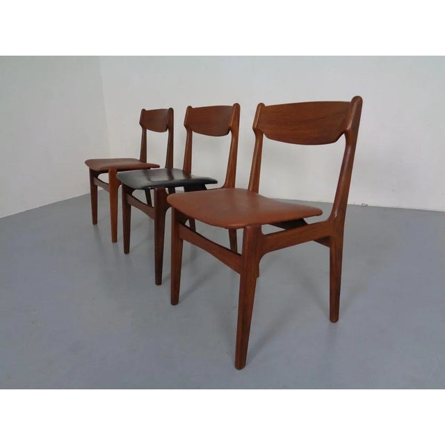 Mid-Century Modern Danish Solid Teak Dining Chairs, 1960s, Set of 3 For Sale - Image 3 of 18