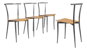 Vintage Italian Dining Chairs by Segis, 1990s, Set of 4