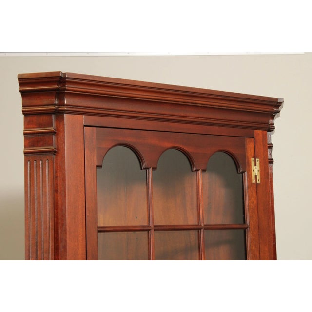 Brown 1990s Councill Chippendale Style Mahogany Corner Cabinet For Sale - Image 8 of 13
