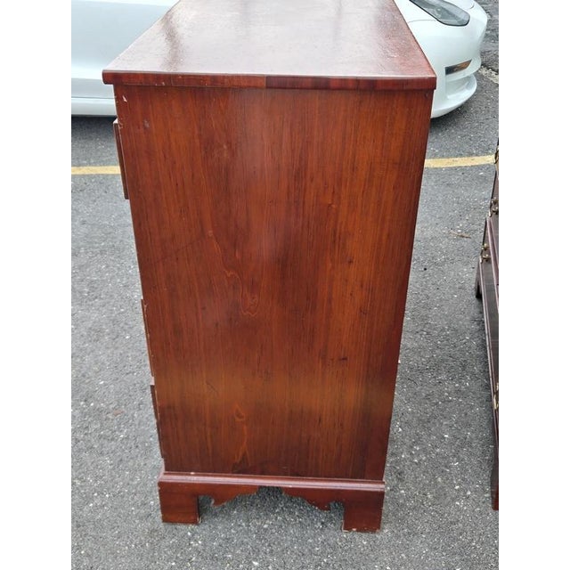 Late 18th Century English Georgian Inlaid 6 Drawer Chest W Braquet Feet For Sale - Image 10 of 10