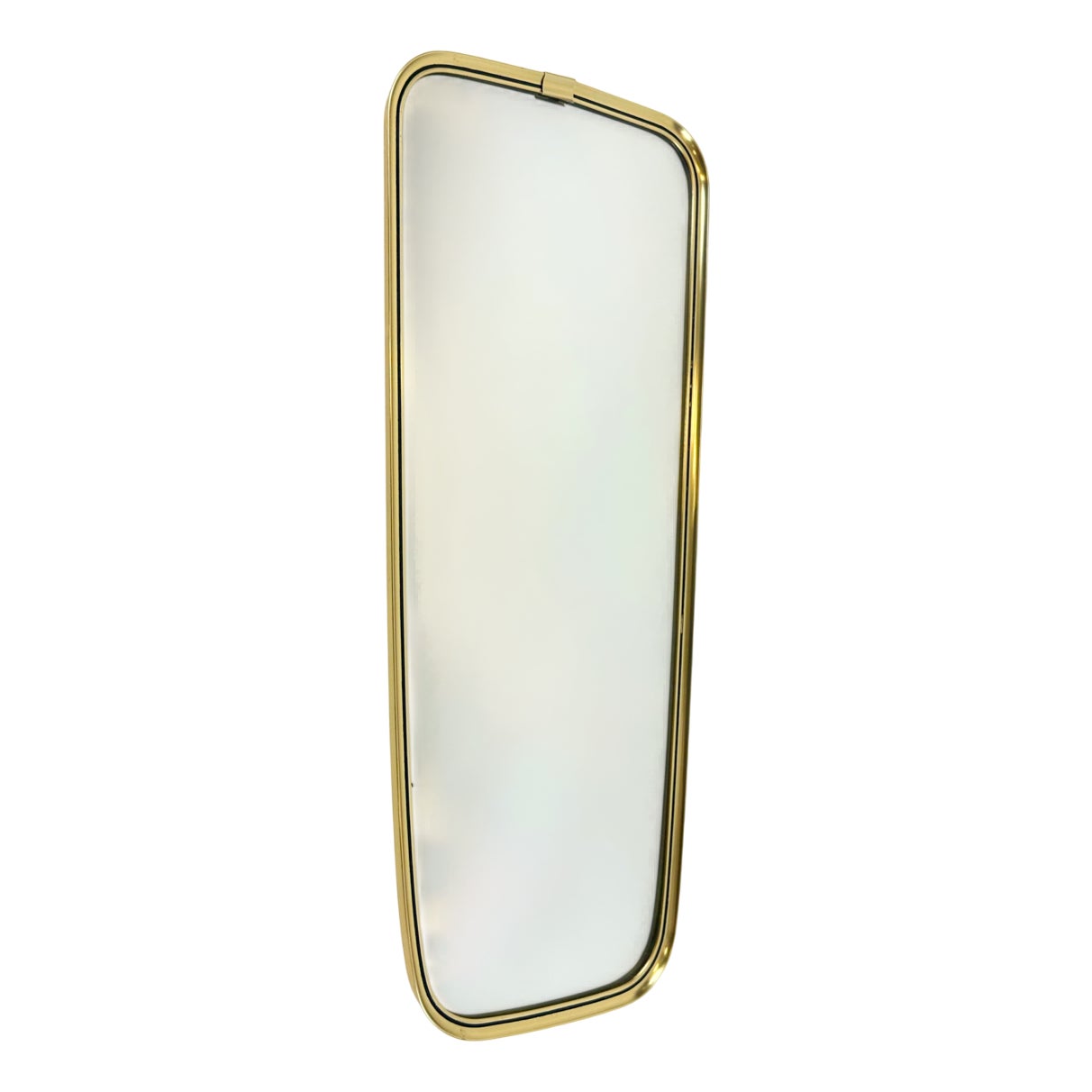 Mid-Century Modern German Wall Mirror in Aluminium and Brass, 1960s ...