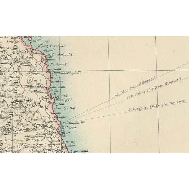 1900 - 1909 Antique Map of England and Wales, 1903 For Sale - Image 5 of 10