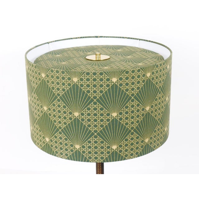 Kalmar Mid-Century Brass & Leather Table Lamps attributed to J. T. Kalmar for Kalmar, Austria, 1960s, Set of 2 For Sale - Image 4 of 18