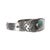 1930s 6.25" c1930's Navajo silver Whirling Logs cuff bracelet with turquoise For Sale - Image 5 of 10