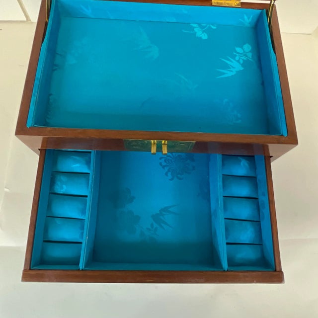 1970s Mid-Century Chinoiserie Hollywood Regency Rosewood and Brass Box. For Sale - Image 11 of 12