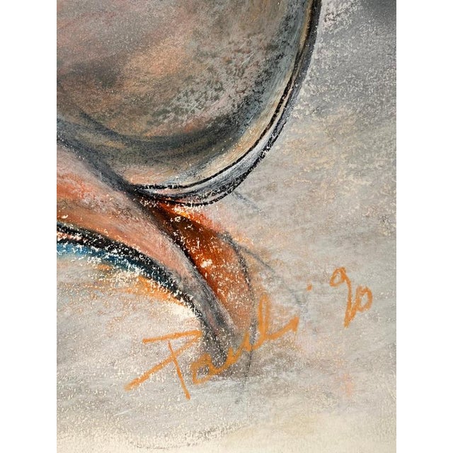 Gilbert Pauli, Family, Pastel on Paper, 1990s For Sale - Image 6 of 10