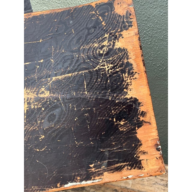 Vintage Wood Inlay Writing Desk With Inkwells For Sale - Image 14 of 14