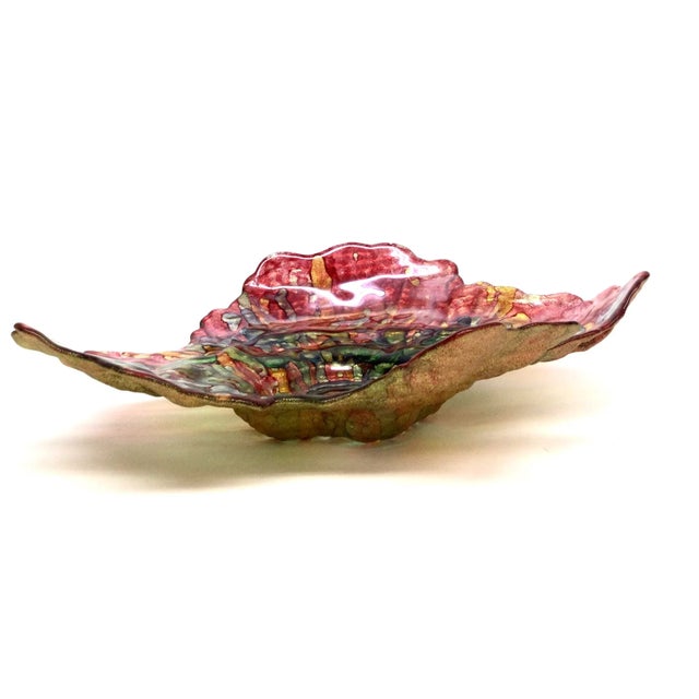 Glass Artisan Hand Blown Glass Art Coffee-Table Bowl For Sale - Image 7 of 12