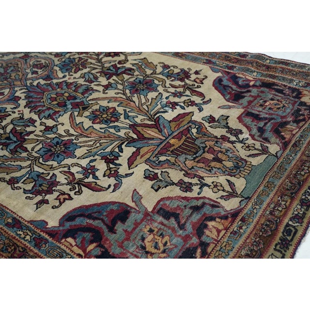 19th Century Antique Lavar Kerman Rug 3'10'' x 6'2'' For Sale - Image 5 of 10