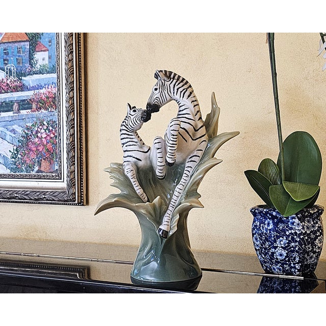 Franz Collection Jungle Beauties Safari Zebra Sculptural Porcelain Vase Fz00379 For Sale - Image 17 of 18