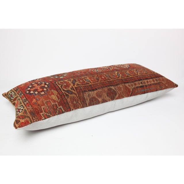 Art Deco Antique Oriental Handmade Tribal Rug Pillow Cover -16'' X 34'' For Sale - Image 3 of 10