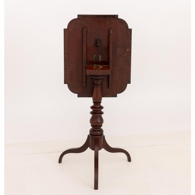Sheraton Style Tilt-Top Mahogany Tea Table For Sale - Image 9 of 9