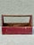Farmhouse Antique Early 20th Century Red Rustic Farmhouse Wooden Tool Caddy For Sale - Image 3 of 11