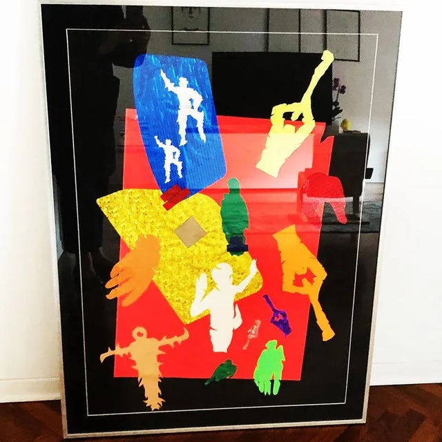 Mid-Century Modern Collage by Barbieri, 1967 For Sale - Image 3 of 4