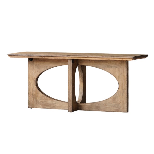 2020s Matthew Izzo Home Brutus Upcycled Pine Wood Console Table For Sale - Image 5 of 5